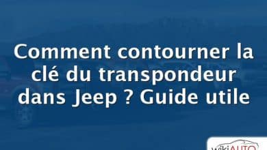 Comment contourner la clé du transpondeur dans Jeep ?  Guide utile